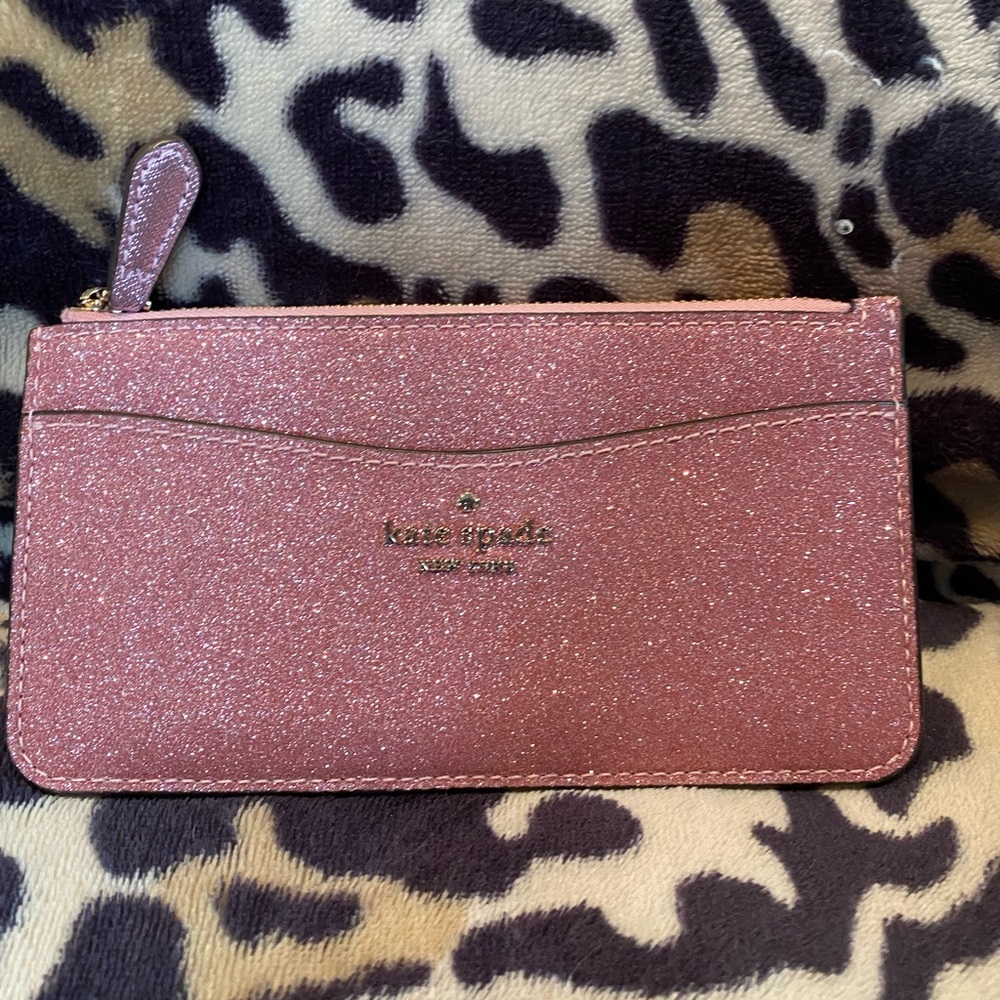 Kate Spade Glitter Large Slim Card Holder
